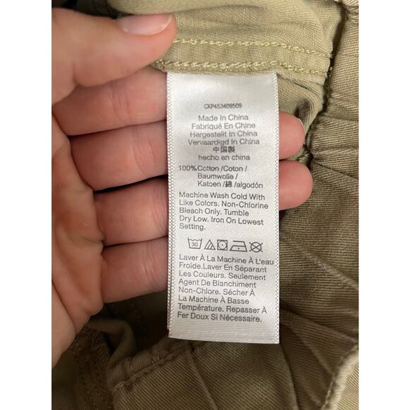 Madewell Pull-on Relaxed Pants ash green high rise tie waist size small - Picture 6 of 7